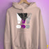 Demisexual Pride Grunge Exclamation Points Hoodie - Light Pink